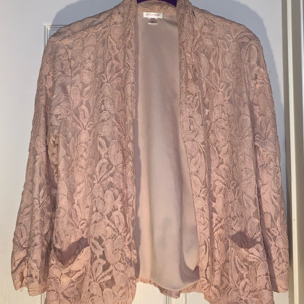 Blush Pink Floral Blazer
